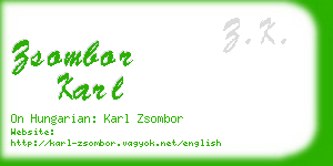 zsombor karl business card